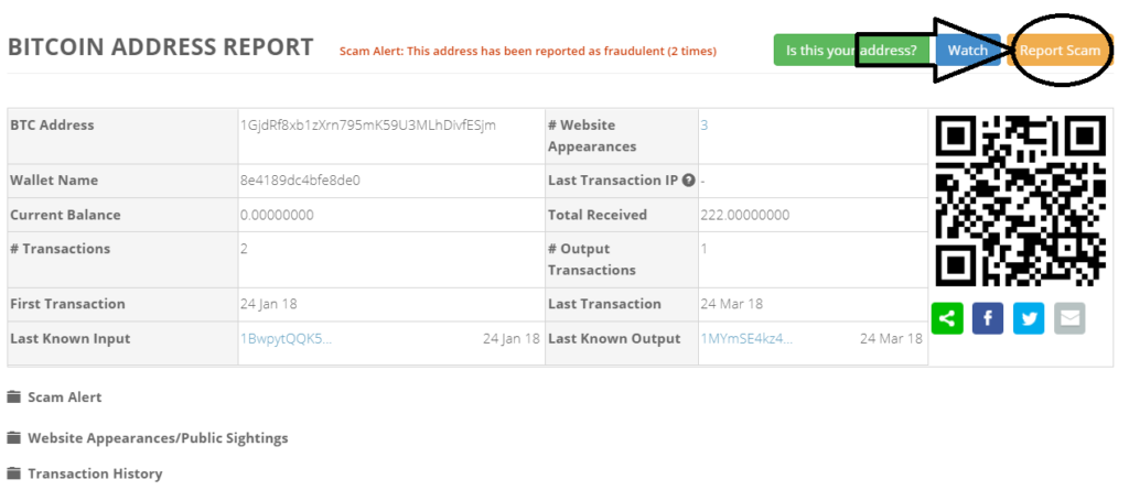 report bitcoin scammer