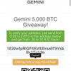 Gemini 5,000 BTC giveaway!