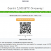 Gemini 5,000 BTC Giveaway!