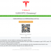 Tesla BTC giveaway scam