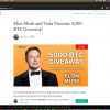 Tesla BTC giveaway scam